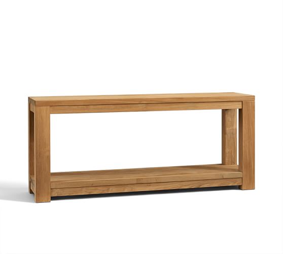 Amherst Teak Console Table Pottery Barn, Teak Console Table Outdoor