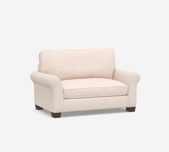 PB Comfort Roll Arm Upholstered Twin Sleeper Sofa with Memory Foam Mattress  | Pottery Barn