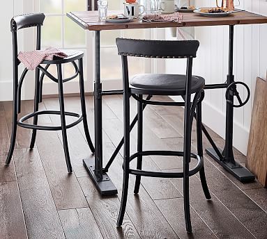 Best-selling Lucas Backless Leather Counter Stools Set of 2 Brown 