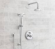 mercer cross handle pressure balanced shower set with hand i
