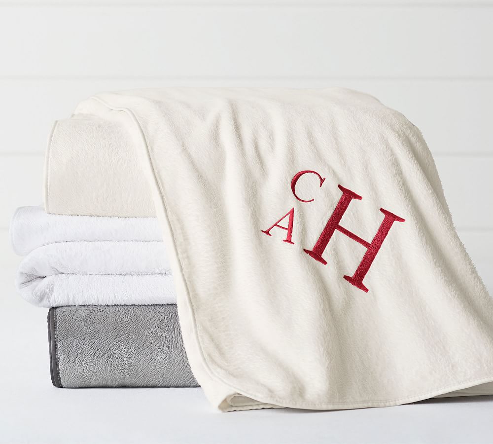 pottery barn personalized blanket