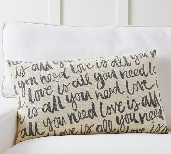 love accent pillow