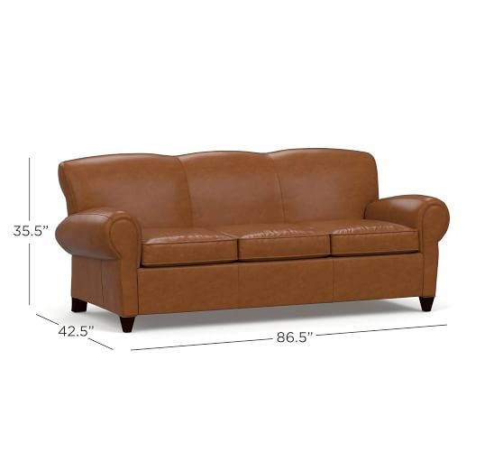 Manhattan Leather Sleeper Sofa, Brown Leather Sleeper Couch