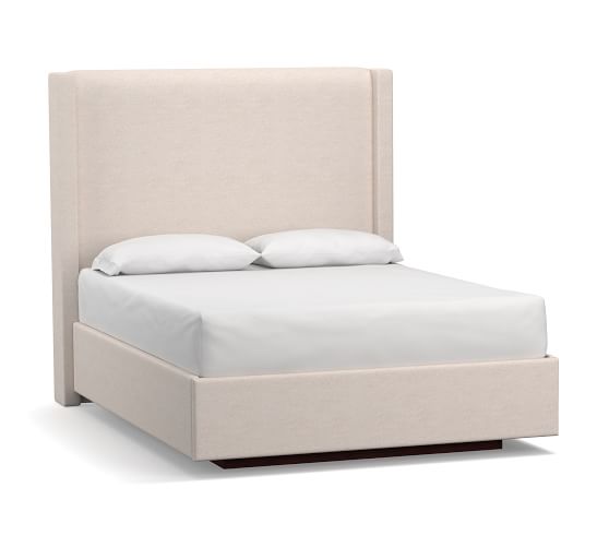 Harper Upholstered Non Tufted Tall, Upholstered Bed Frame With Storage King