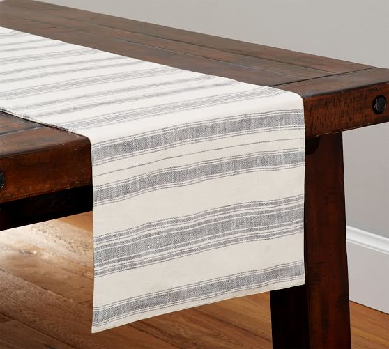 S Husky Table Runner Gradient Wave Stripe Table Cover Home Decor Characteristic Irregular Horizontal Stripes Runner Table for Wedding Party Banquet Decoration 13 x 70in/33 x 180cm 2040116 