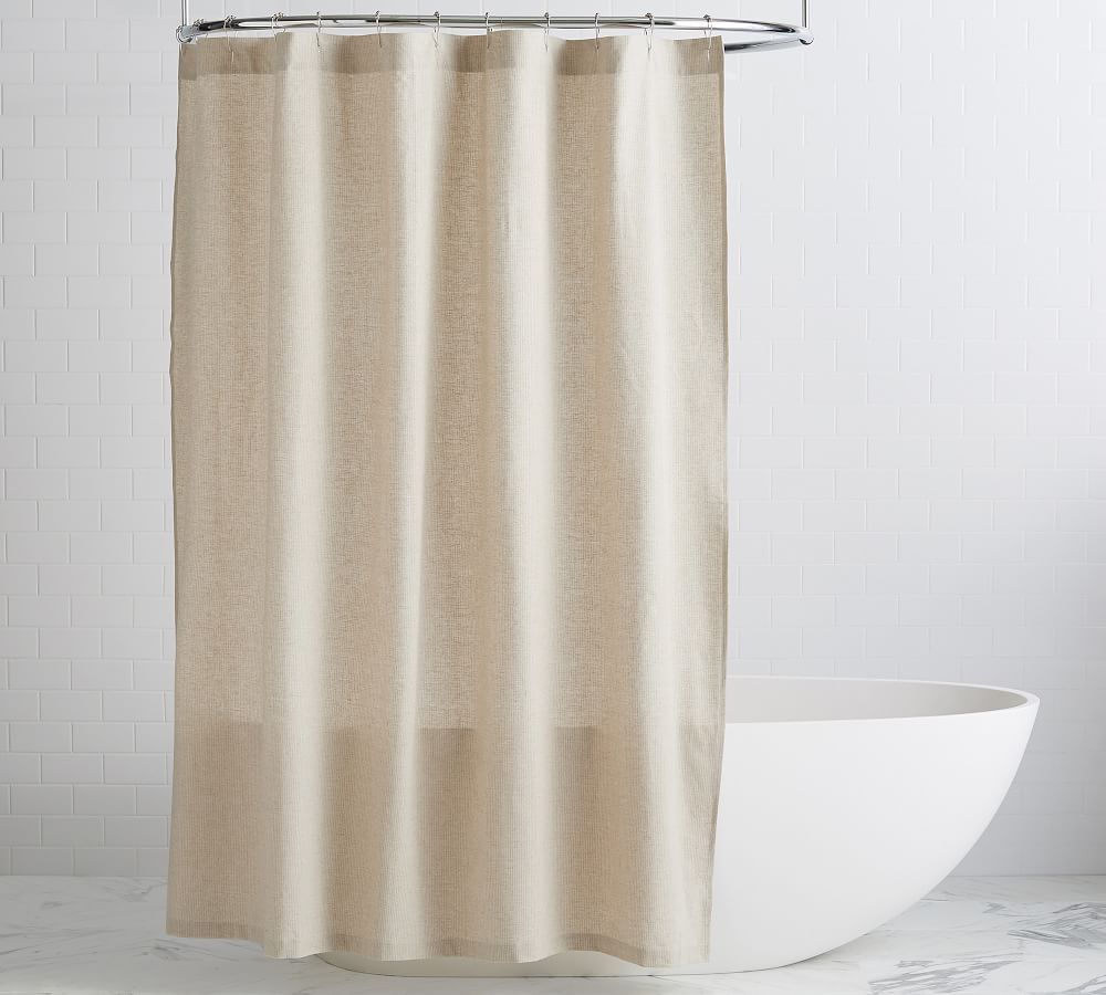 Rory Textured Stripe Cotton Shower, The Texture Collection Shower Curtain