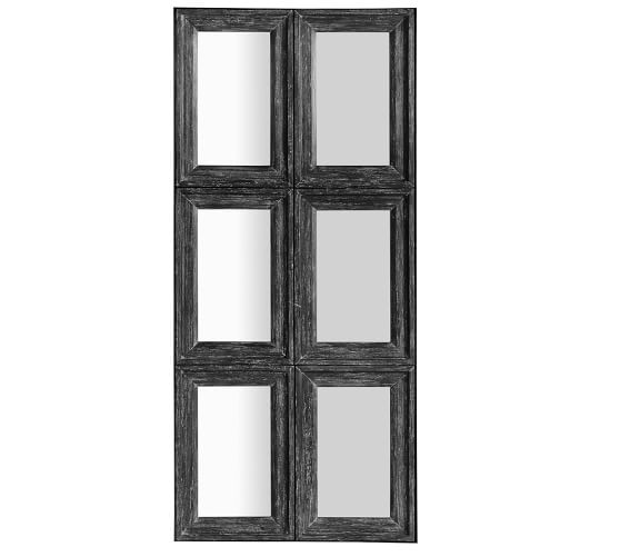 Aiden Large Paneled Wall Mirror - Charcoal 23