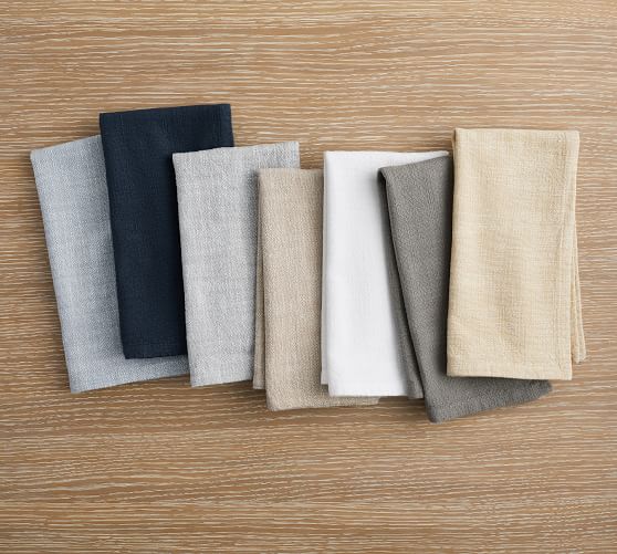 Organic Cotton Casual Napkins, Indigo - Set of 4