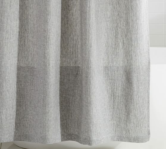 Belgian Flax Linen Waffle Shower, Best White Waffle Shower Curtain