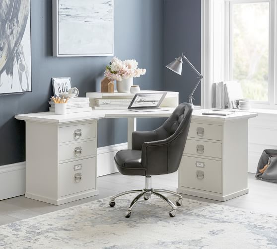 Bedford Corner Desk With Drawers, Small Shabby Chic Corner Desk