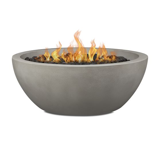 Nerissa Concrete 42 Round Natural Gas, Round Propane Fire Pit Table With Lid