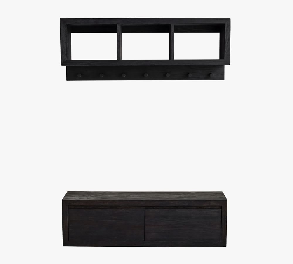 Folsom Entryway Wall Shelf & Bench Pottery Barn