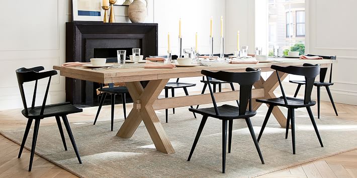 Toscana Extending Dining Table, How Long Does A Dining Room Table Need To Be Seat 8