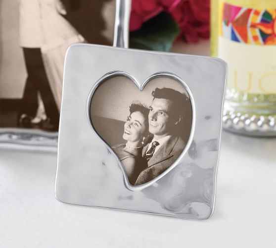 新品入荷 Modern Barn フォトフレーム 写真立て Pottery ハートフォトフレーム Barn Pottery Silver Frame Picture Heart インテリア雑貨 Www Tejidosmiqueitas Com