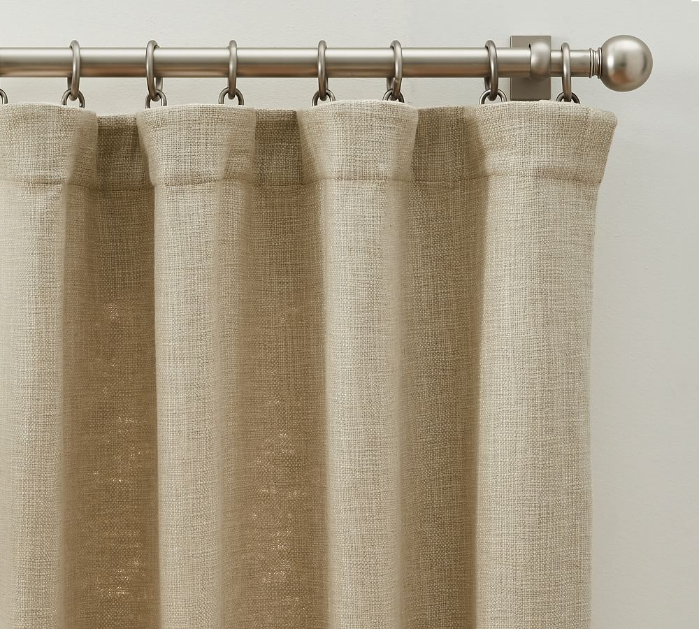 Faye Textured Linen Curtain | Pottery Barn