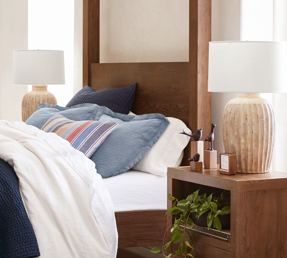 Decorative Birds on Wooden Stand Pottery Barn