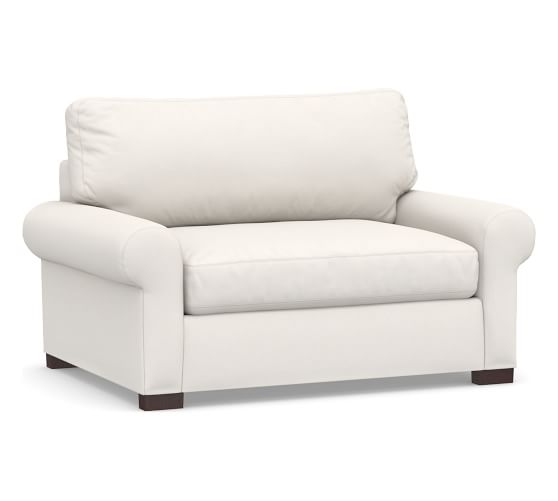 Turner Roll Arm Upholstered Twin Sleeper Sofa with Memory Foam Mattress | Pottery Barn