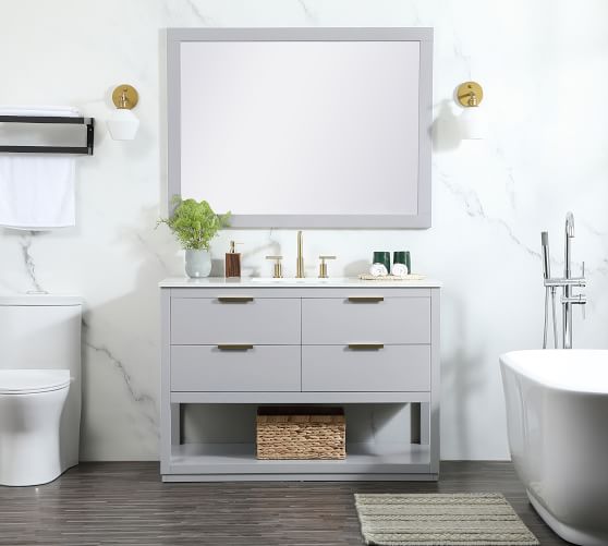 Morel 36 48 Single Sink Vanity Pottery Barn - Ikea Canada 48 Bathroom Vanity Mirrors