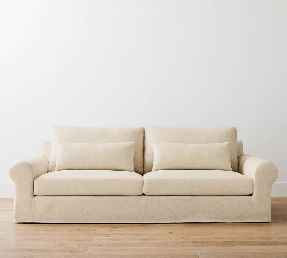 Big Sur Roll Arm Deep Seat Slipcovered Sofa Collection Pottery Barn