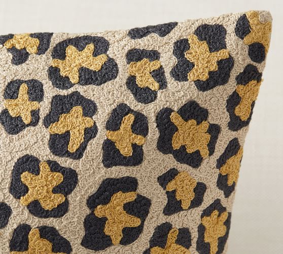 pottery barn leopard pillow