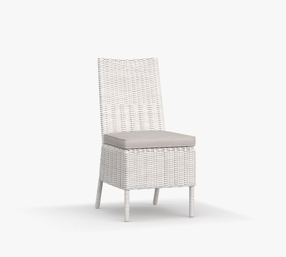 Torrey All Weather Wicker Dining Side, All Weather Wicker Dining Chairs White
