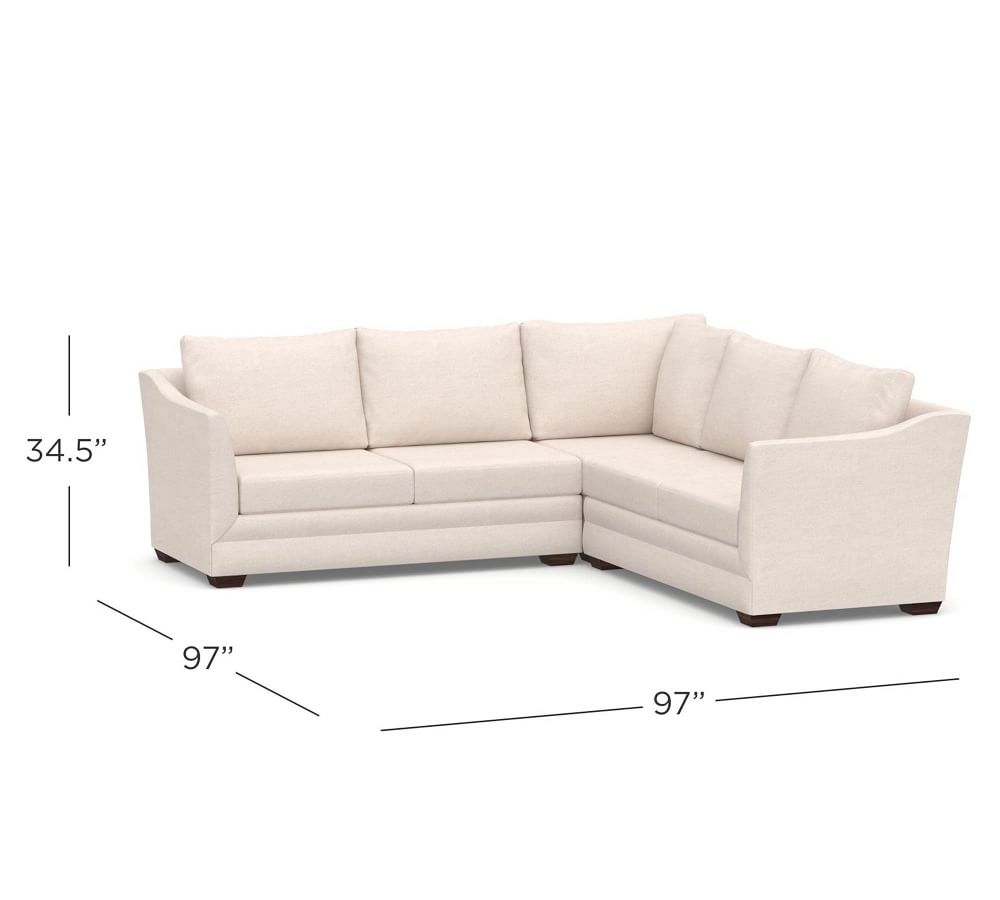 Celeste Upholstered 3-Piece L-Sectional | Pottery Barn