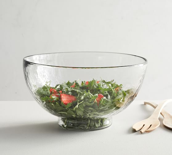 Pasabache Large Glass Footed Cake Platter Salad Fruit Bowl Dish Serving Display