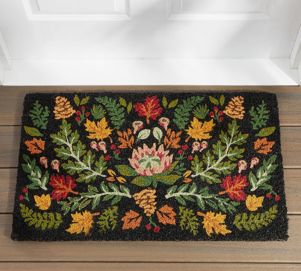 ZZAEO Colorful Sugar Cat Skull Floral Doormat 31 x 20 inch Decor Entrance Entryway Rug for Indoor Outdoor