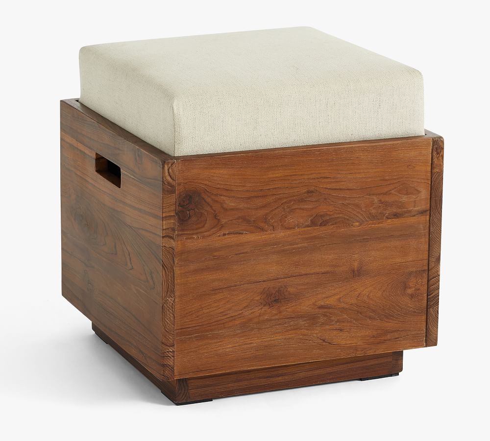 Menlo Reclaimed Teak Storage Cube Pottery Barn
