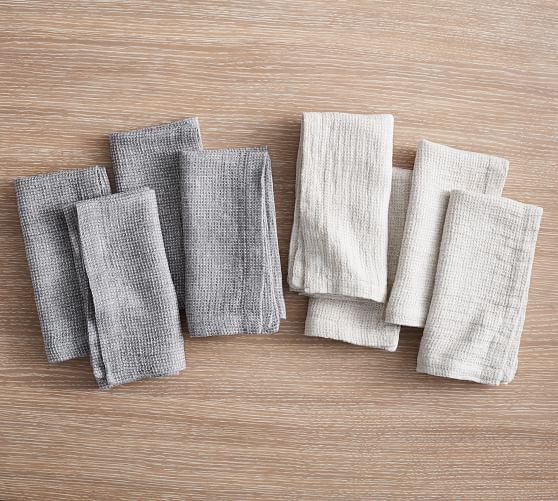 Charcoal Glamburg Herringbone Weave Cotton Dinner Napkins Set of 12 Durable and Comfortable Cocktail Napkins Wedding Dinner Napkins with Mitered Corners Cotton Cloth Dinner Napkins 18x18 Soft 