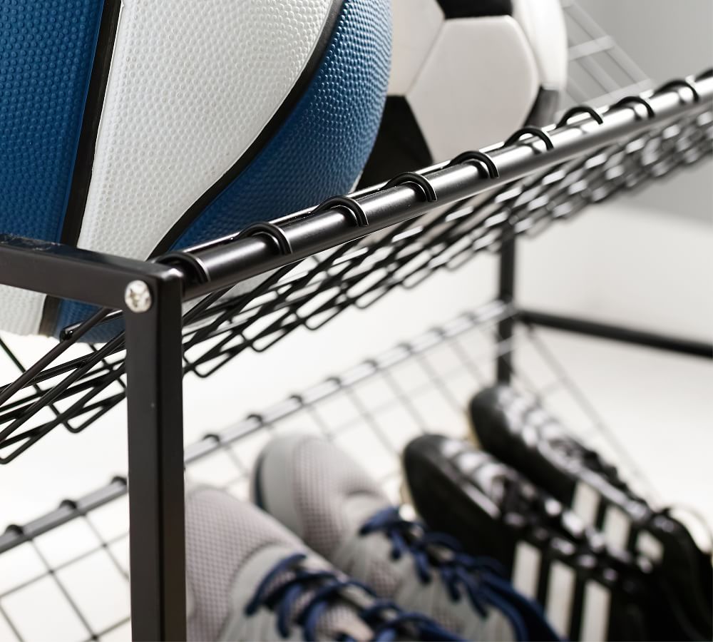 Industrial Metal Ball And Shoe Storage Rack | Pottery Barn