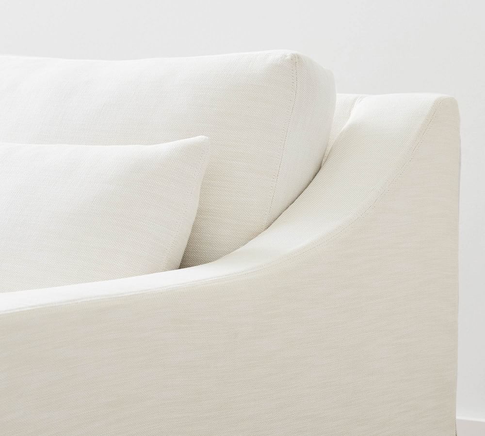 York Slope Arm Deep Seat Slipcovered Fabric Sofa Pottery Barn