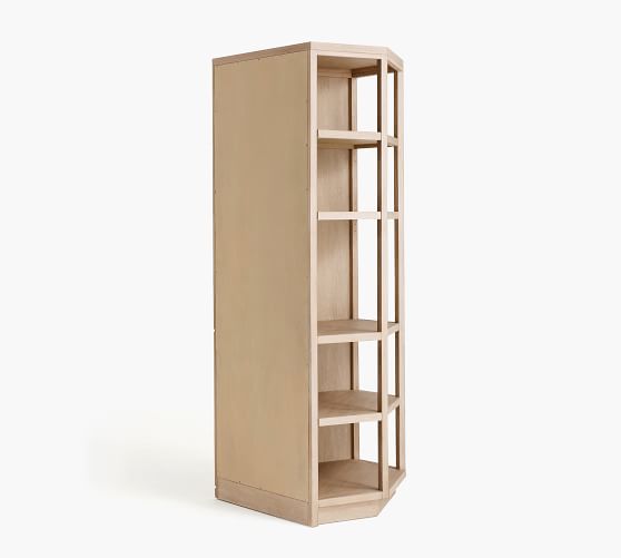 74 75 Tall Corner Bookcase Pottery Barn, Wood Bookcase 30 Inches High