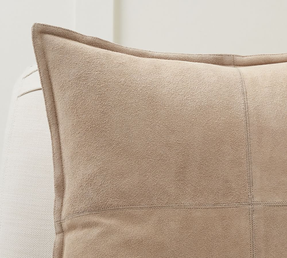 Pieced Suede Pillow Covers | Pottery Barn