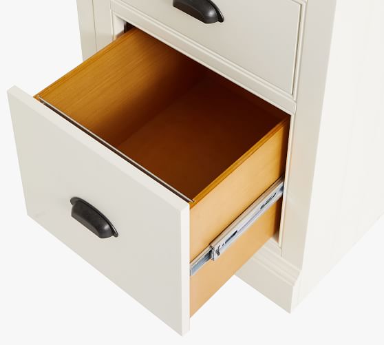 Aubrey Corner Desk With Bookcase File, Desk Side File Cabinet