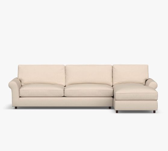 PB Comfort Roll Arm Upholstered Sofa Chaise Sectional | Pottery Barn