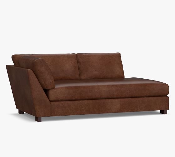 Turner Roll Arm Leather Sectional, Turner Roll Arm Leather Sleeper Sofa