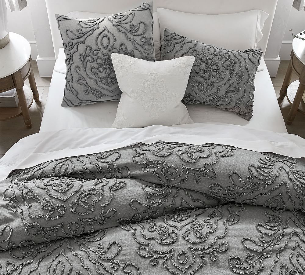 Renee Candlewick Sateen Duvet Cover Pottery Barn