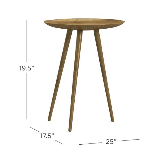 Euclid Metal End Table Pottery Barn, Small Round End Table Cover