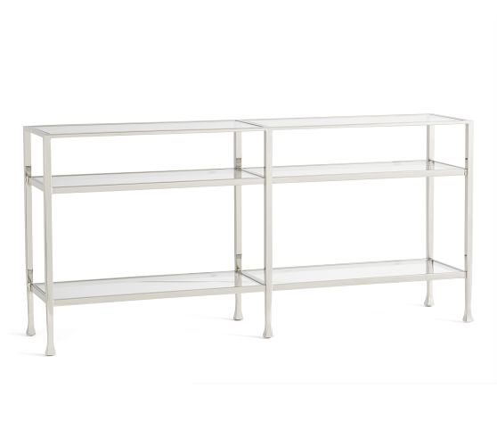Tanner 65 Console Table Nickel, Tanner 65 Console Table