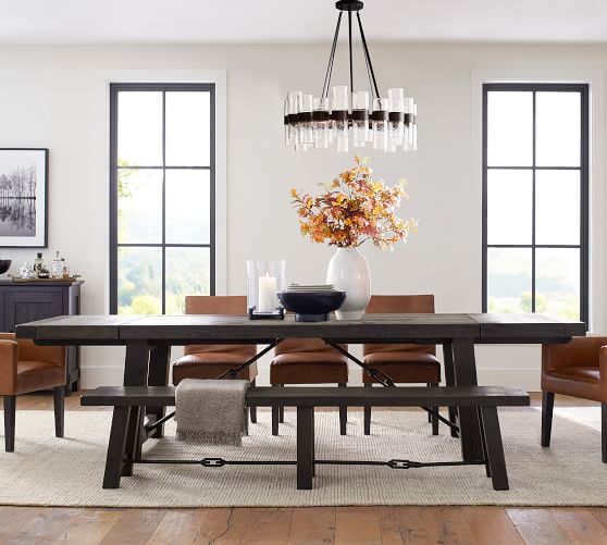 black dining table