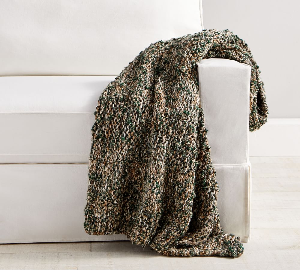 Elias Chunky Knit Throw Pottery Barn