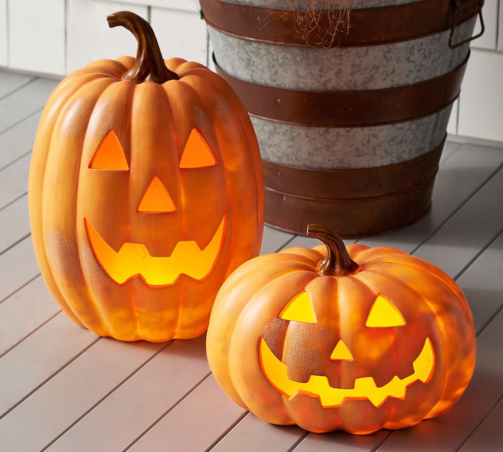 Light Up LED Jack O' Lanterns | Pottery Barn