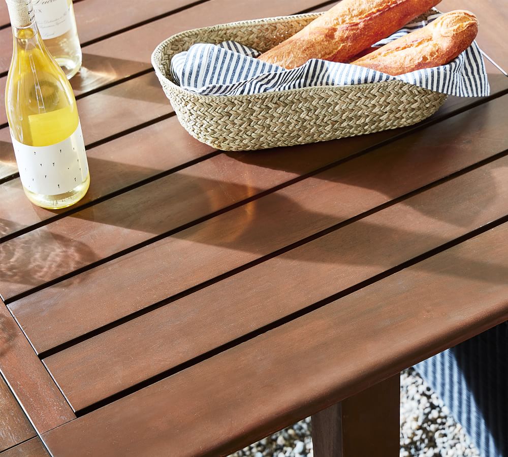 Chatham Indoor/Outdoor FSC® Mahogany Extending Dining Table Pottery Barn