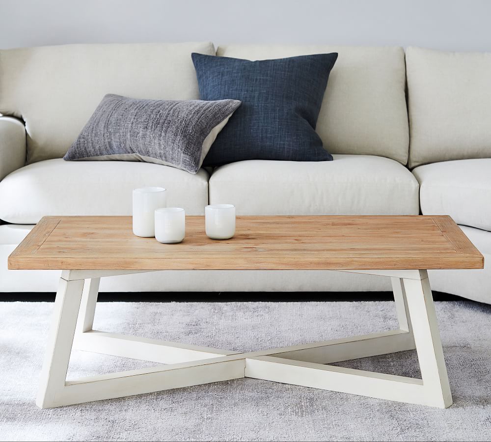 St. Augustine 52" Rectangular Coffee Table Pottery Barn