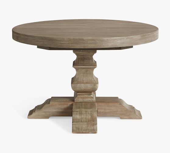 Banks Round Pedestal Extending Dining, Extendable Round Dining Table Plans Pdf