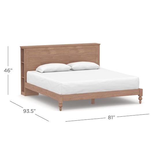 Astoria Storage Headboard Platform, King Size Wood Platform Bed With Headboard