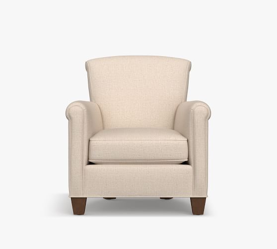 Irving Roll Arm Upholstered Armchair, How Much To Reupholster A Club Chair With Loose Seat Cushion