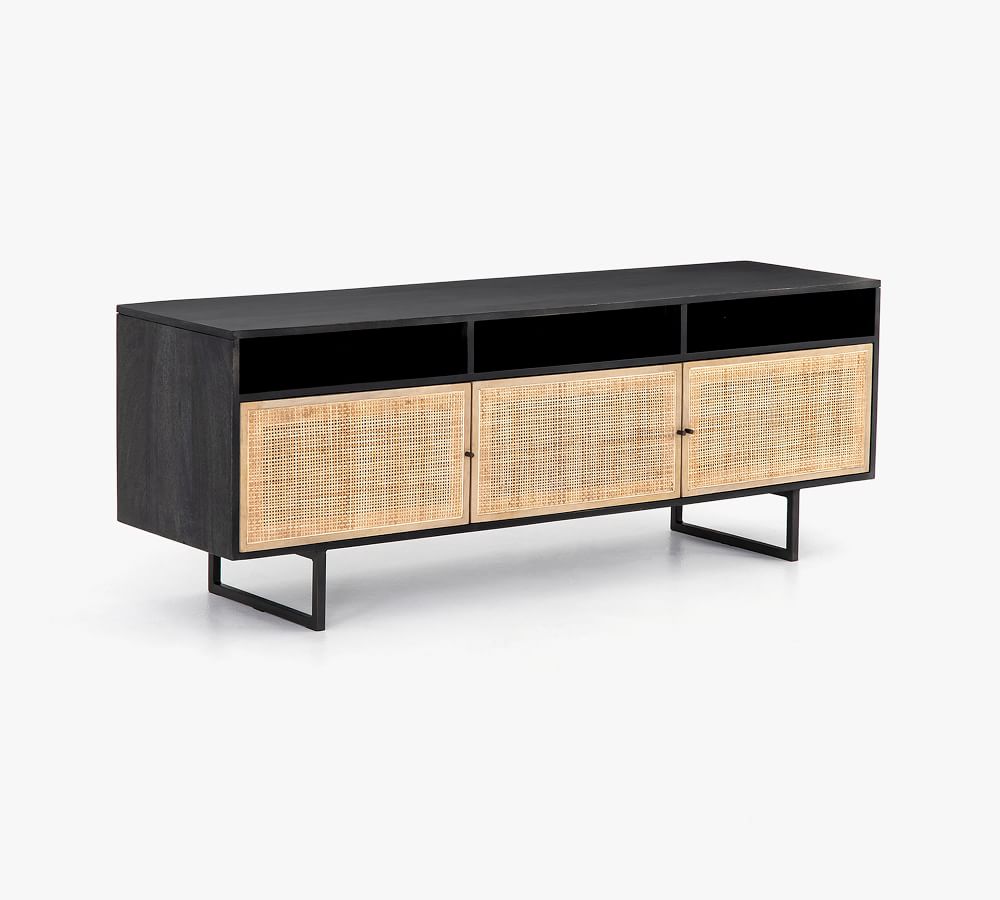 Dolores 65" Cane Media Console Pottery Barn