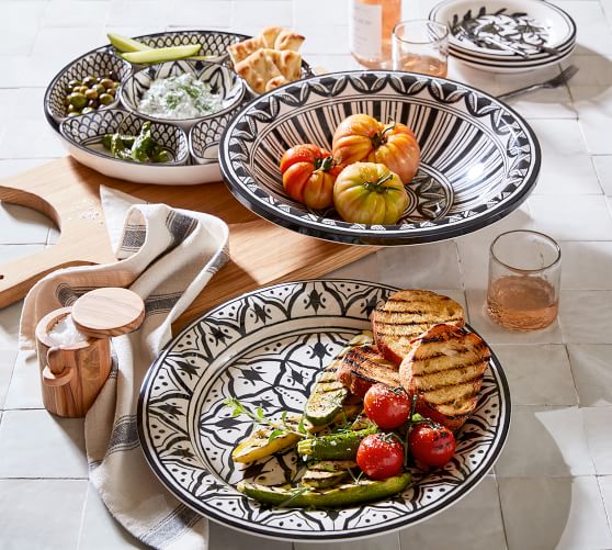 Marrakesh Melamine Serving Platter, Outdoor Serving Bowls And Platters